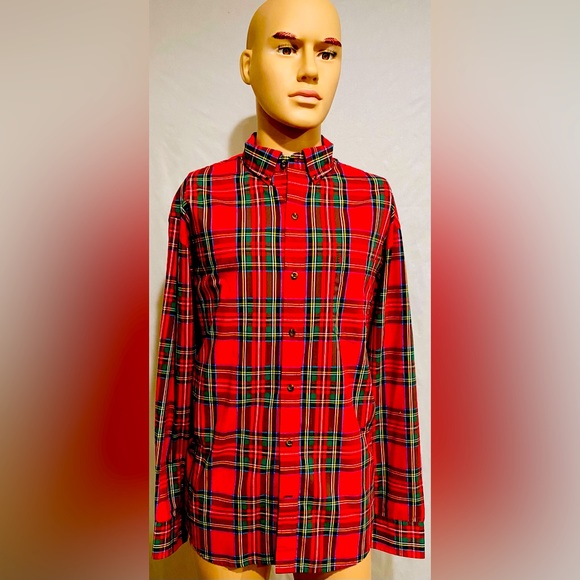 Izod | Shirts | Izod Plaid Mens Size Large Button Down Shirt Front ...